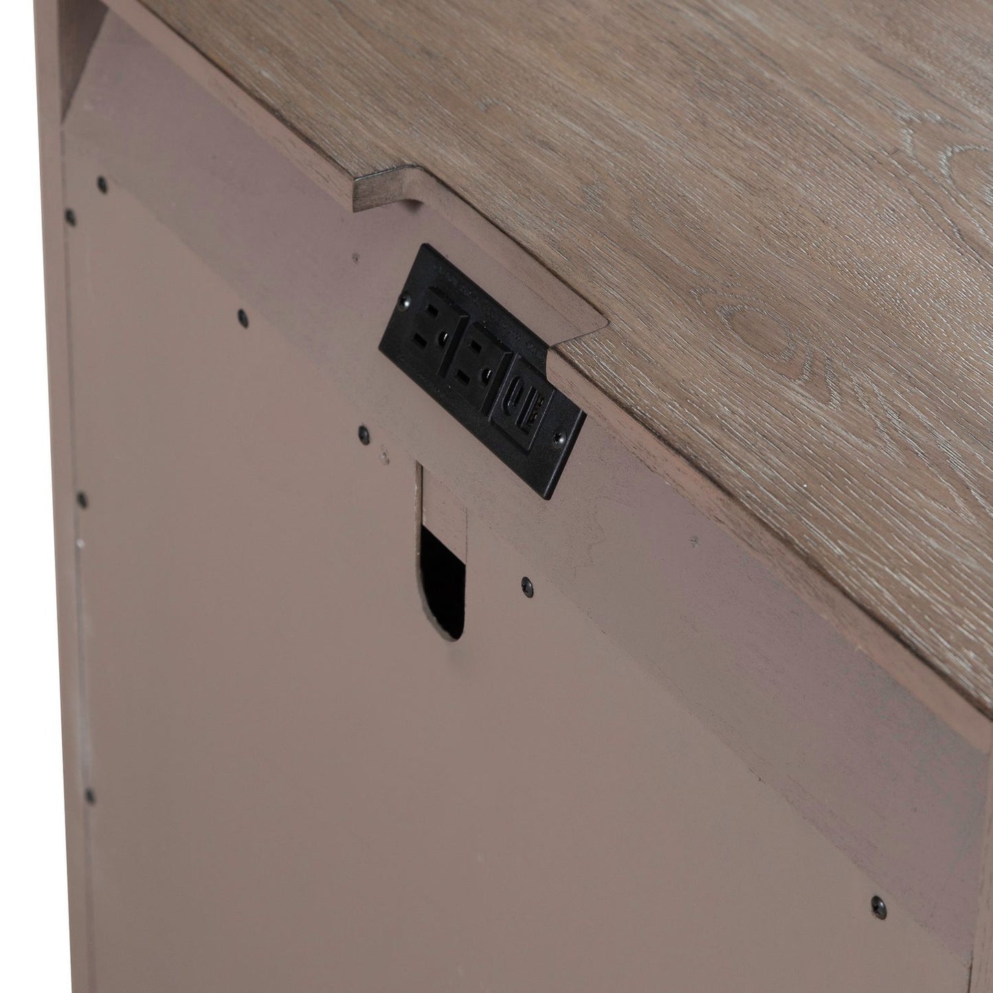 South Bend - Open Nightstand With Charging Station - Brown - Hornell Furniture Outlet