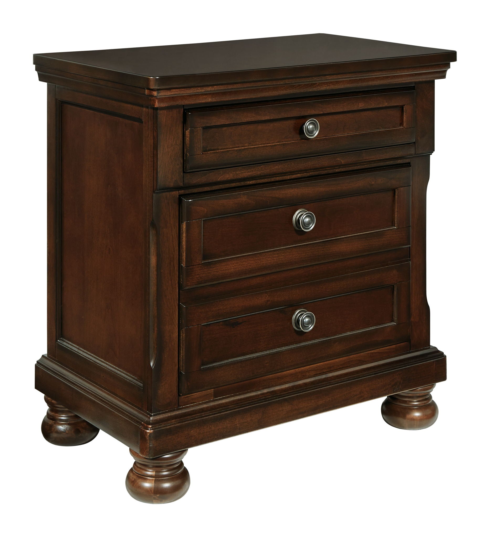 Porter - Dark Brown - Two Drawer Night Stand - Hornell Furniture Outlet