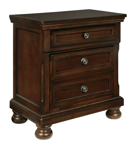 Porter - Dark Brown - Two Drawer Night Stand - Hornell Furniture Outlet