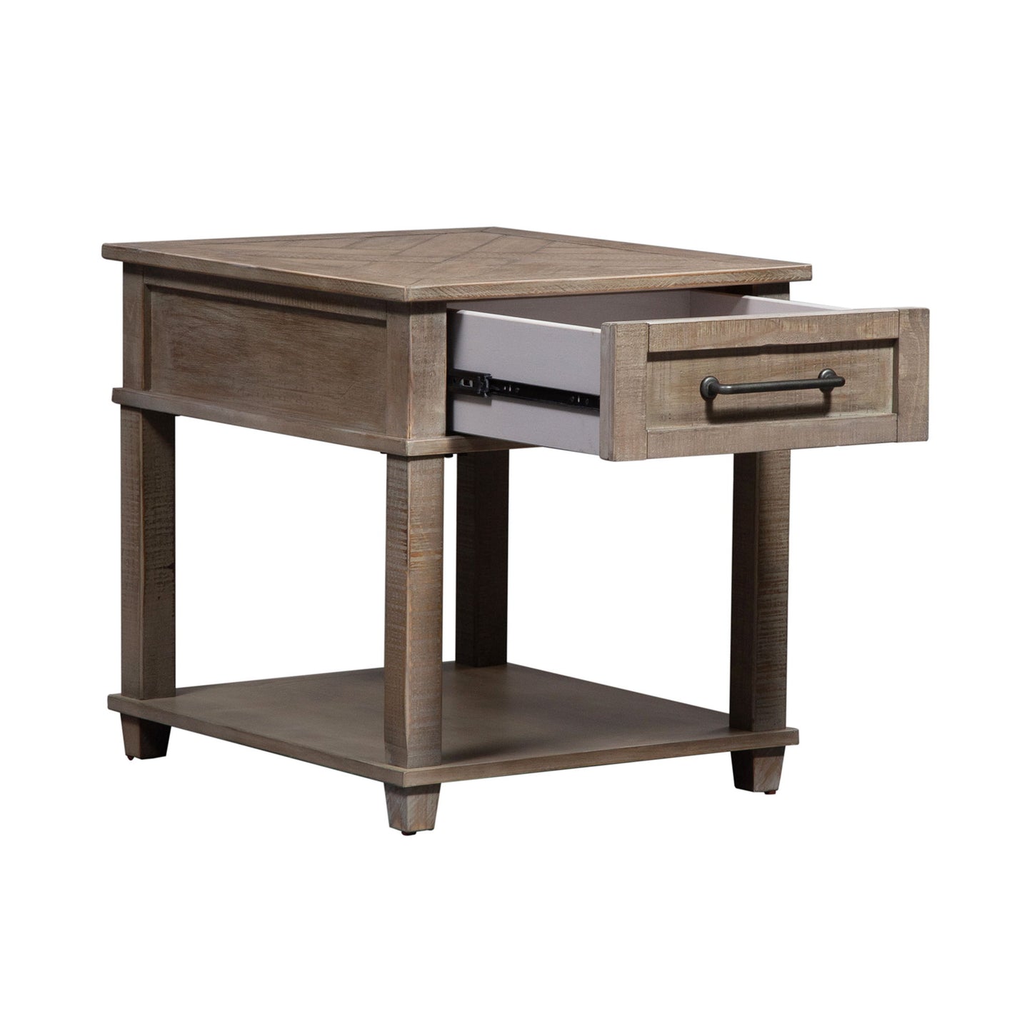 Parkland Falls - Rectangular End Table - Light Brown - Hornell Furniture Outlet