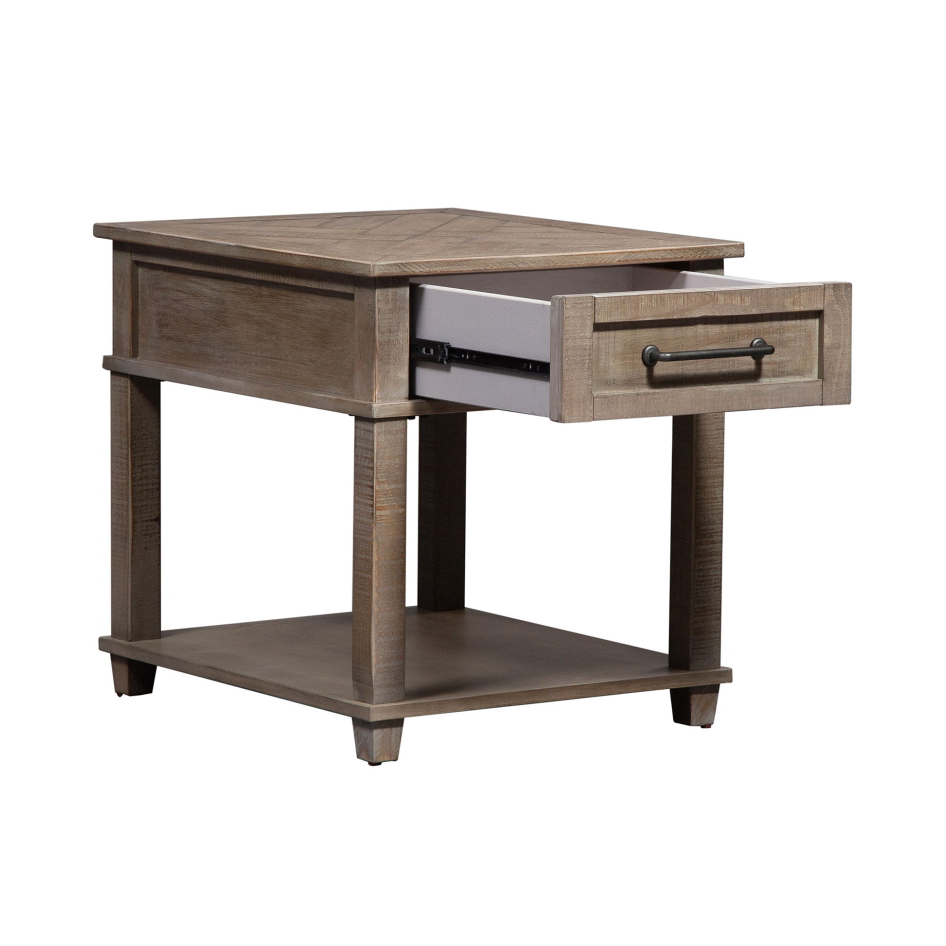 Parkland Falls - Rectangular End Table - Light Brown - Hornell Furniture Outlet