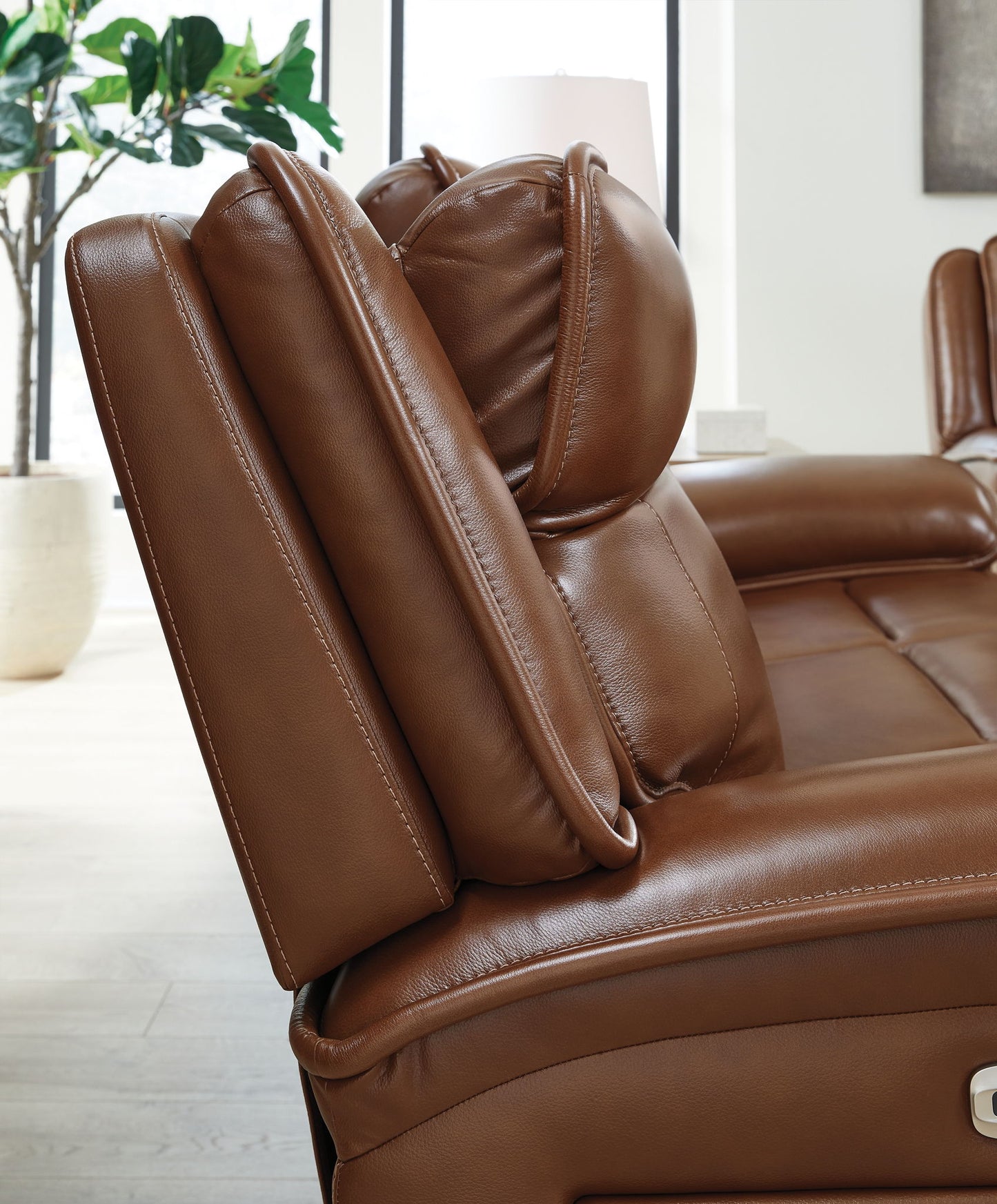 Healy Pier - Chocolate - Power Reclining Sofa / Adj Headrest - Hornell Furniture Outlet
