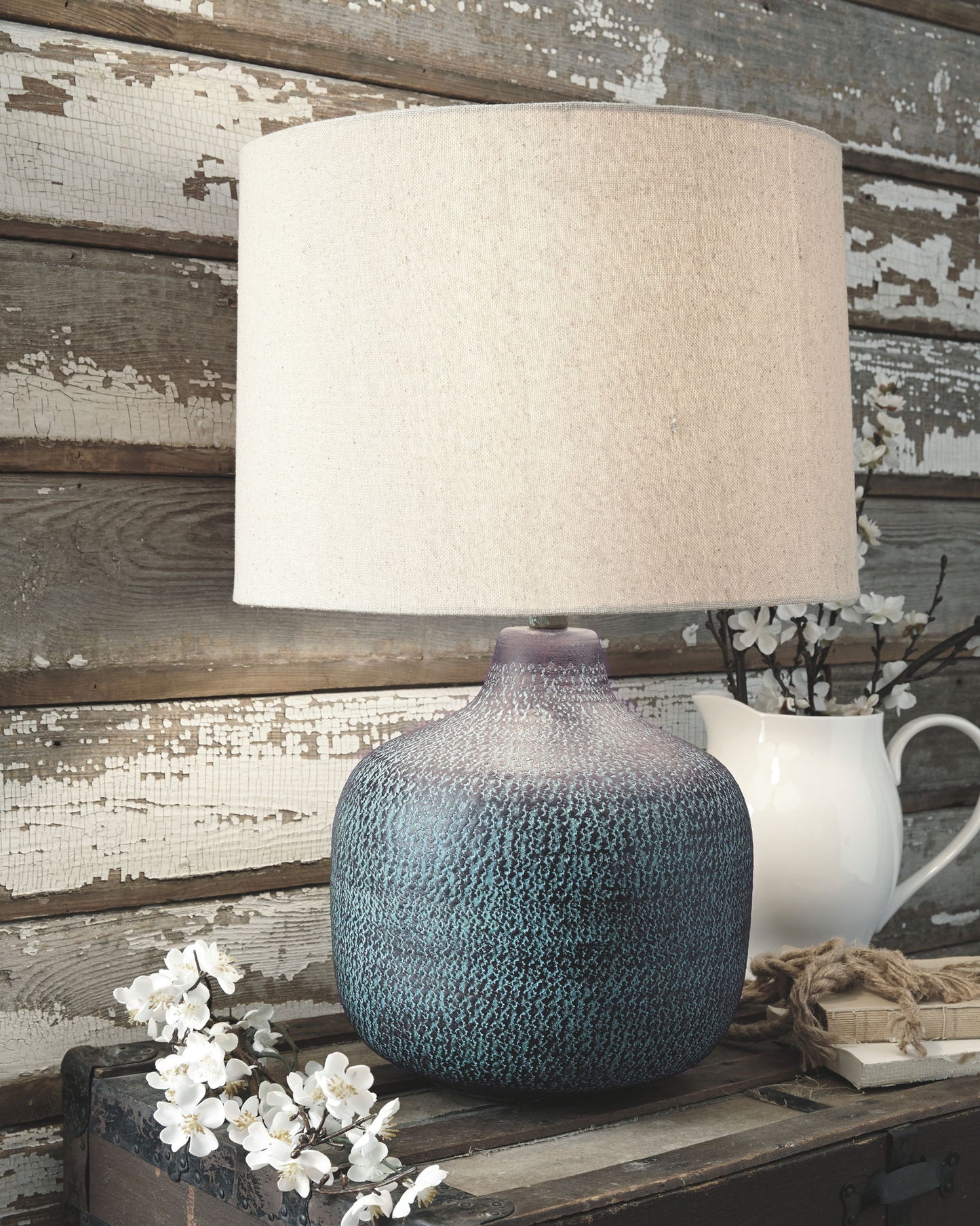 Malthace - Patina - Metal Table Lamp - Hornell Furniture Outlet