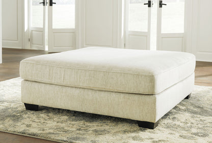 Rawcliffe - Parchment - Oversized Accent Ottoman - Hornell Furniture Outlet