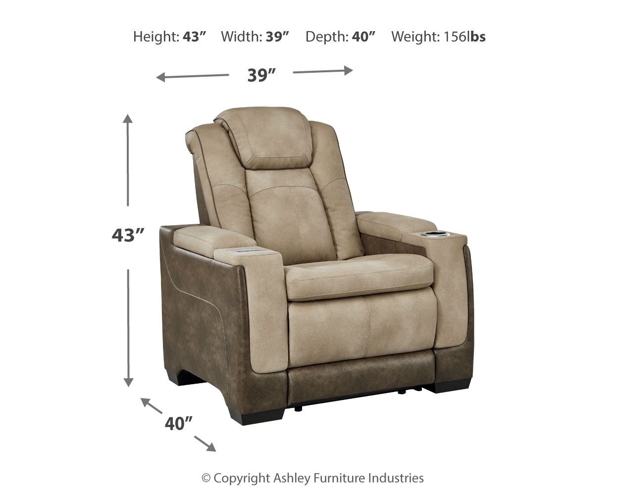 Next - gen Durapella - Pwr Recliner/Adj Headrest - Hornell Furniture Outlet
