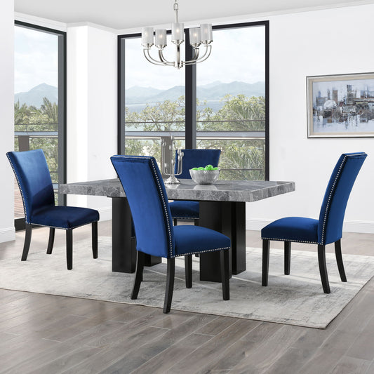 Camila - Rectangular Dining Set - Gray Top - Hornell Furniture Outlet
