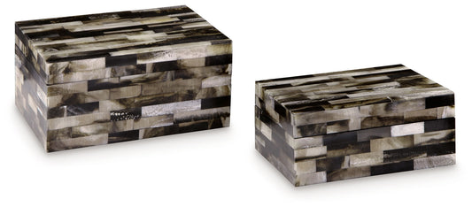 Ellford - Black / Brown / Cream - Box Set (Set of 2) - Hornell Furniture Outlet