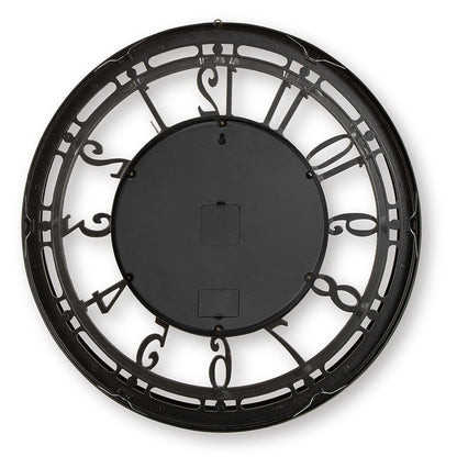 Gilover - Champagne Finish - Wall Clock - Hornell Furniture Outlet