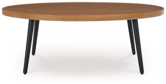 Horizon Hall - Two - tone Brown - Cocktail Table - Hornell Furniture Outlet