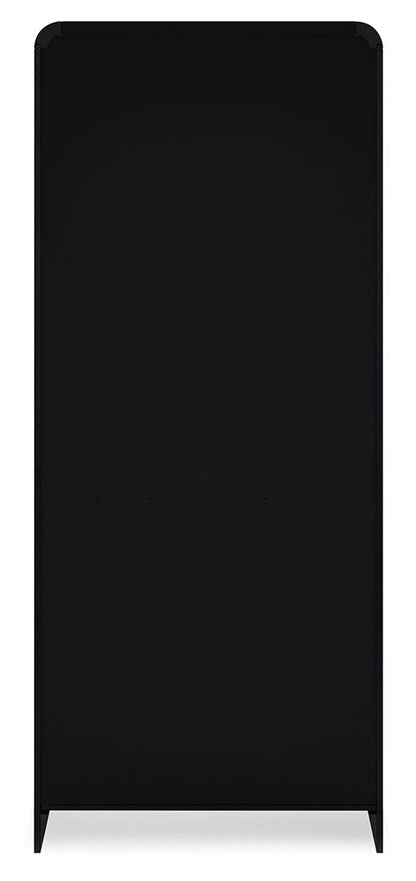 Rowanbeck - Black - Large Bookcase - Hornell Furniture Outlet