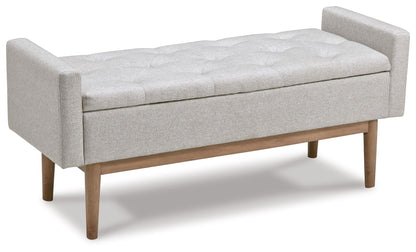 Briarson - Storage Bench - Beige / Brown - Hornell Furniture Outlet