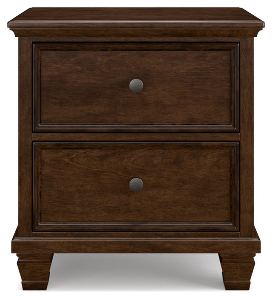 Danabrin - Brown - Two Drawer Nightstand - Hornell Furniture Outlet