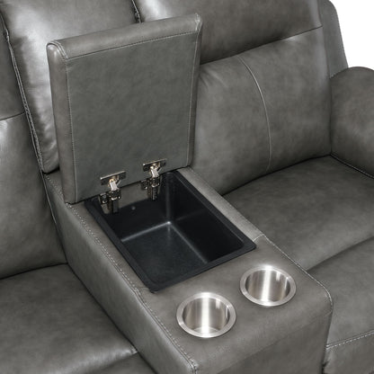 Trento - 3 Piece Living Room Set - Brown - Hornell Furniture Outlet