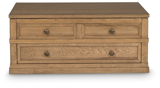 Sharlance - Light Brown - Lift Top Cocktail Table - Hornell Furniture Outlet