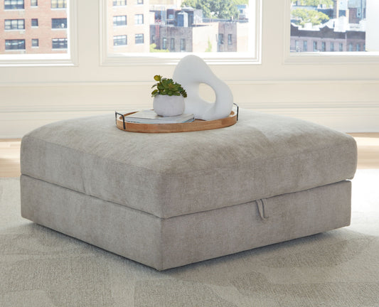 Aslan Court - Pebble - Ottoman With Storage - Hornell Furniture Outlet