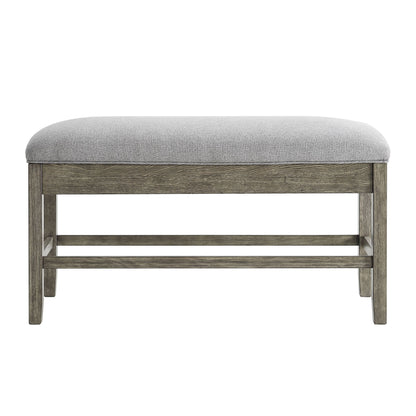 Grayson - Counter Bench - Gray / Light Brown - Hornell Furniture Outlet