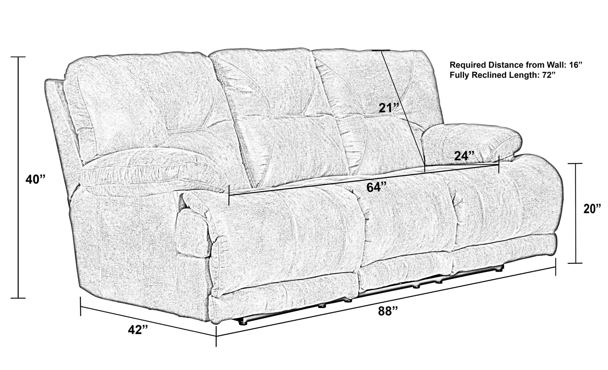 Voyager - Lay Flat Reclining Sofa With 3x DDT - Hornell Furniture Outlet
