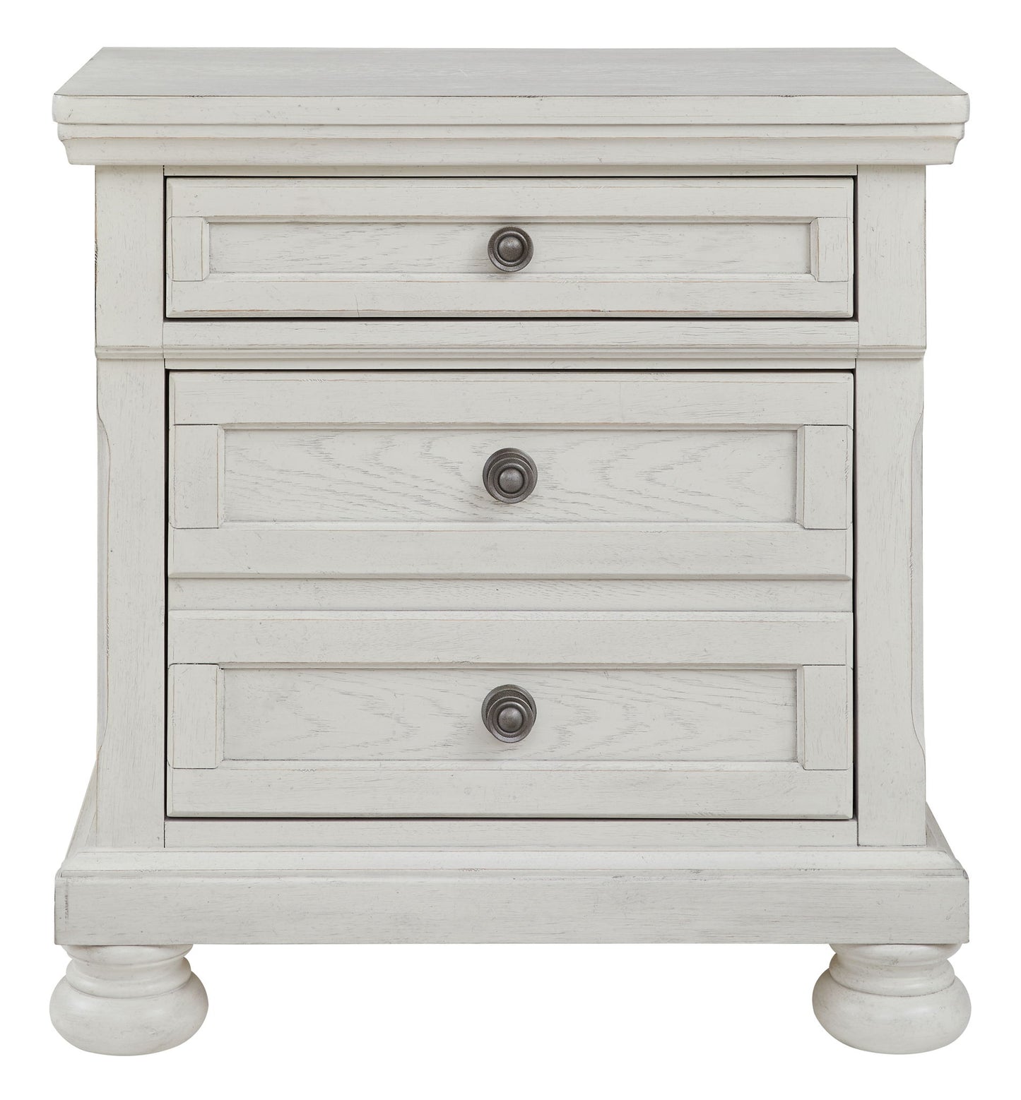Robbinsdale - Antique White - Two Drawer Night Stand - Hornell Furniture Outlet