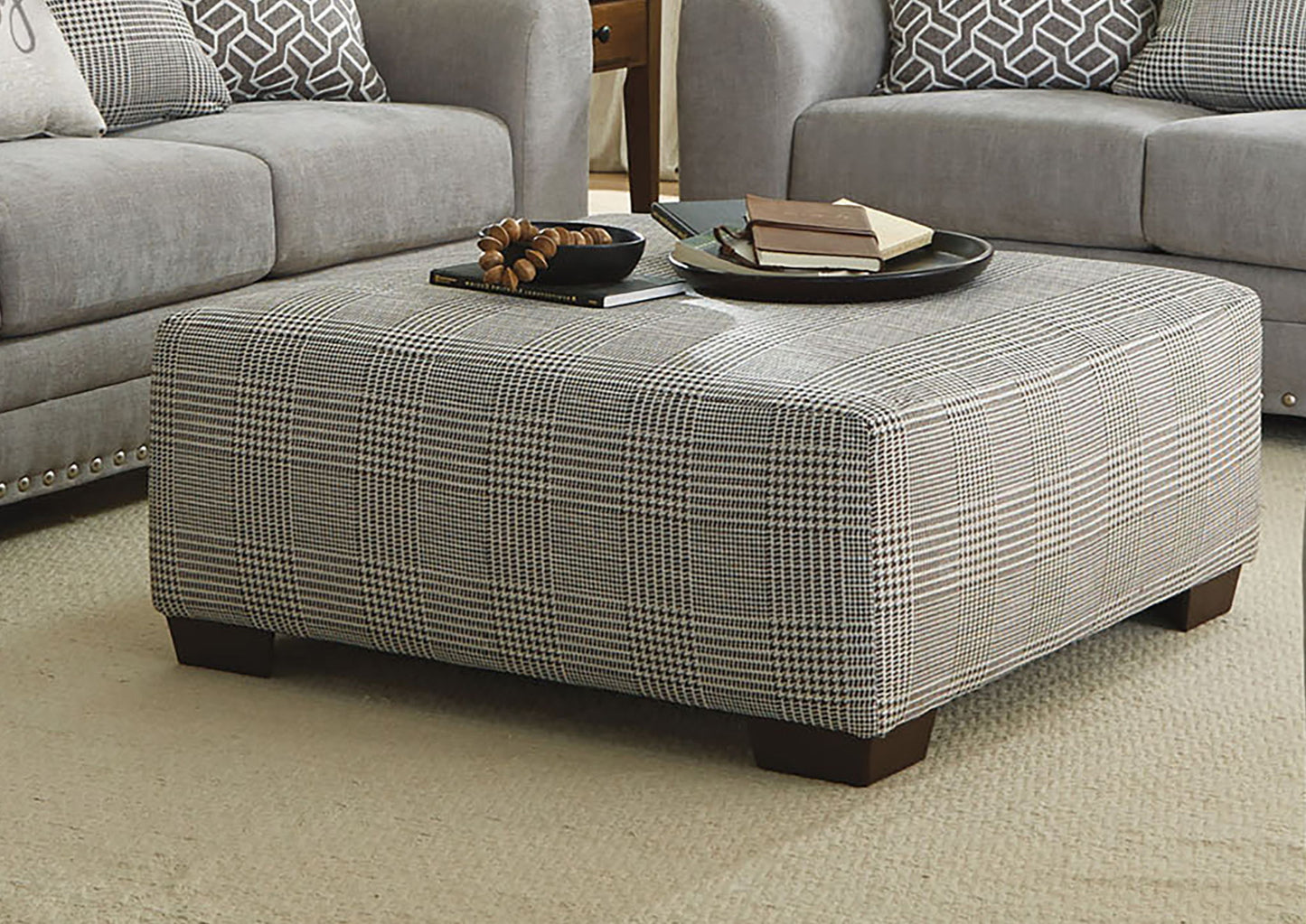 Cutler - Cocktail Ottoman - Basalt - Hornell Furniture Outlet