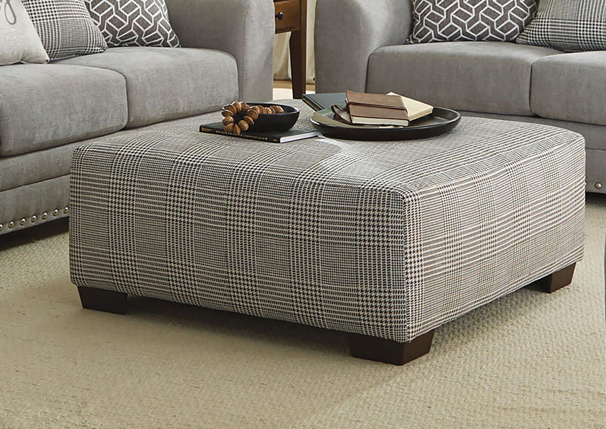 Cutler - Cocktail Ottoman - Basalt - Hornell Furniture Outlet