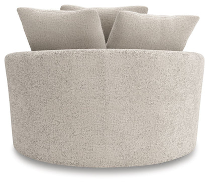 Cuddle Plush - Arctic - Oversized Swivel Accent Chair - Hornell Furniture Outlet