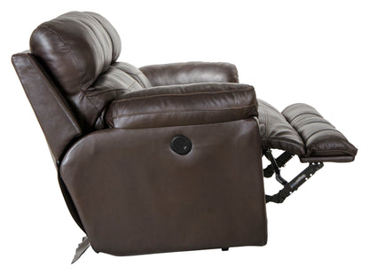 Costa - Power Lay Flat Reclining Sofa - Hornell Furniture Outlet