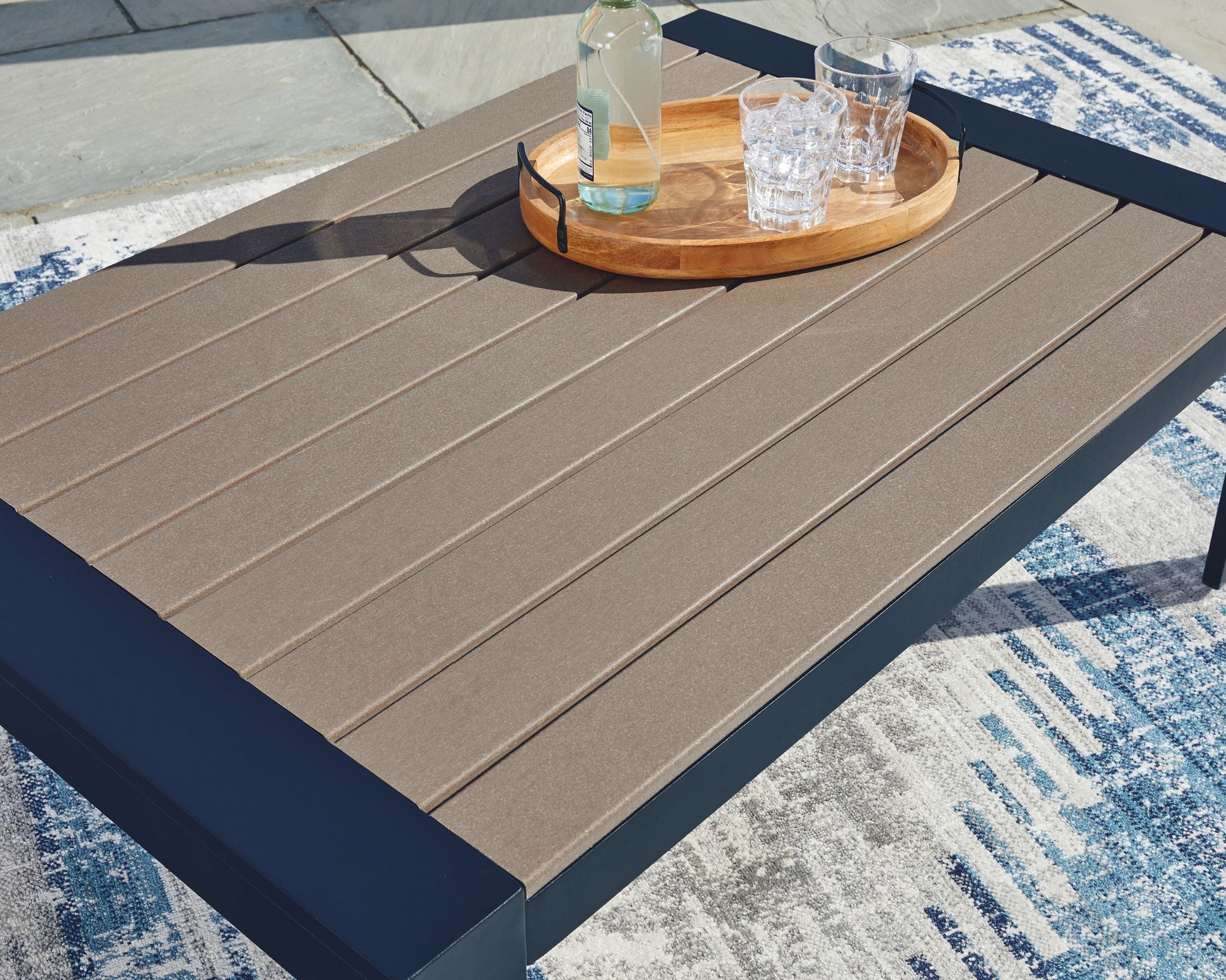 East Beach - Blue - Rectangular Cocktail Table - Hornell Furniture Outlet