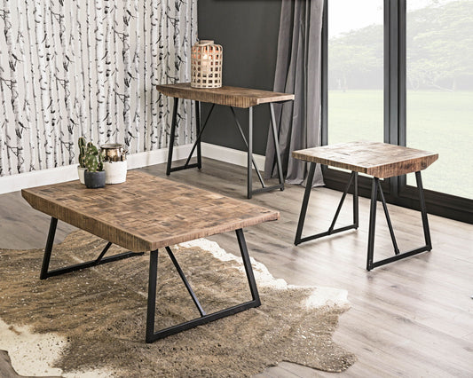 Walden - Parquet End Table - Brown - Hornell Furniture Outlet