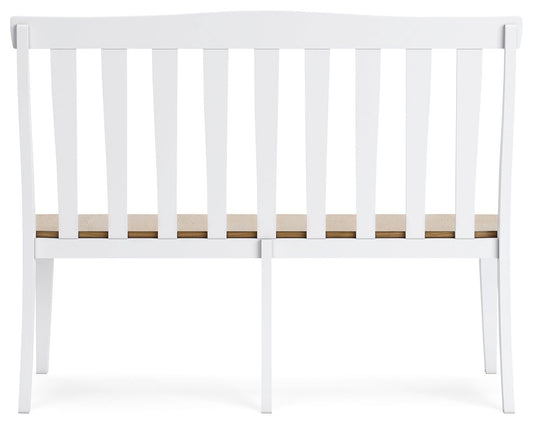 Ashbryn - White / Natural - Double Dining Chair - Hornell Furniture Outlet