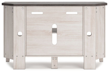 Dorrinson - Two - tone - Corner TV Stand/Fireplace OPT - Hornell Furniture Outlet