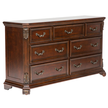 Messina Estates - 7 Drawer Dresser - Dark Brown - Hornell Furniture Outlet