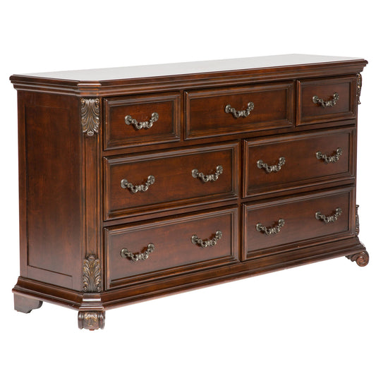 Messina Estates - 7 Drawer Dresser - Dark Brown - Hornell Furniture Outlet