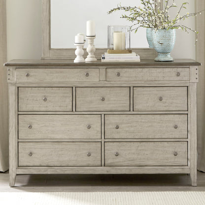 Ivy Hollow - 9 Drawer Dresser - White - Hornell Furniture Outlet