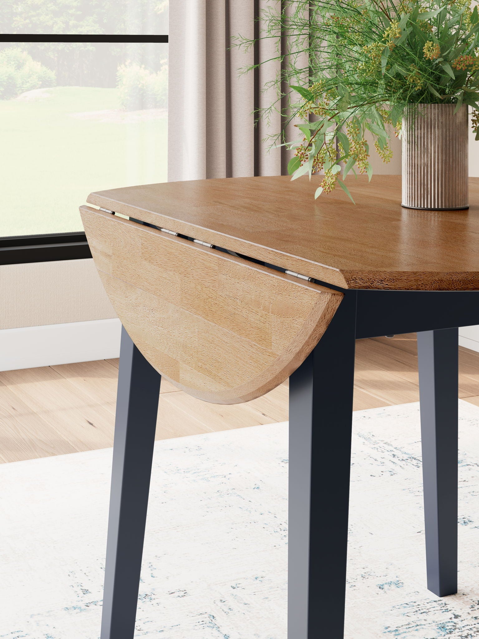 Gesthaven - Round Dining Room Drop Leaf Table - Hornell Furniture Outlet