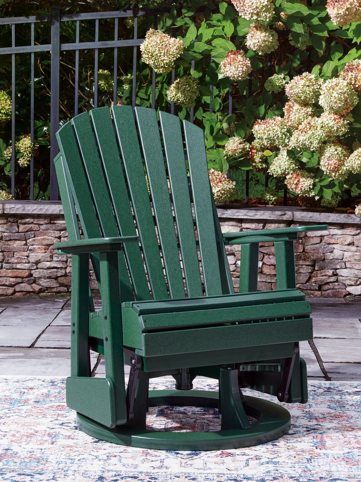 Shell Beach - Swivel Glider Chair - Green - Hornell Furniture Outlet