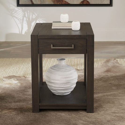 Lennox Hill - Chairside Table - Light Brown - Hornell Furniture Outlet