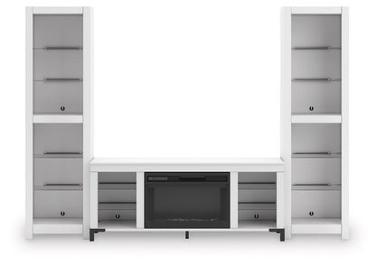 Brollevi - White - 3 - Piece Entertainment Center - Hornell Furniture Outlet