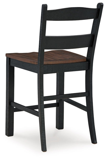 Valebeck - Black / Brown - Barstool (Set of 2) - Hornell Furniture Outlet