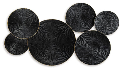 Rhetlen - Black / Gold Finish - Wall Decor - Hornell Furniture Outlet