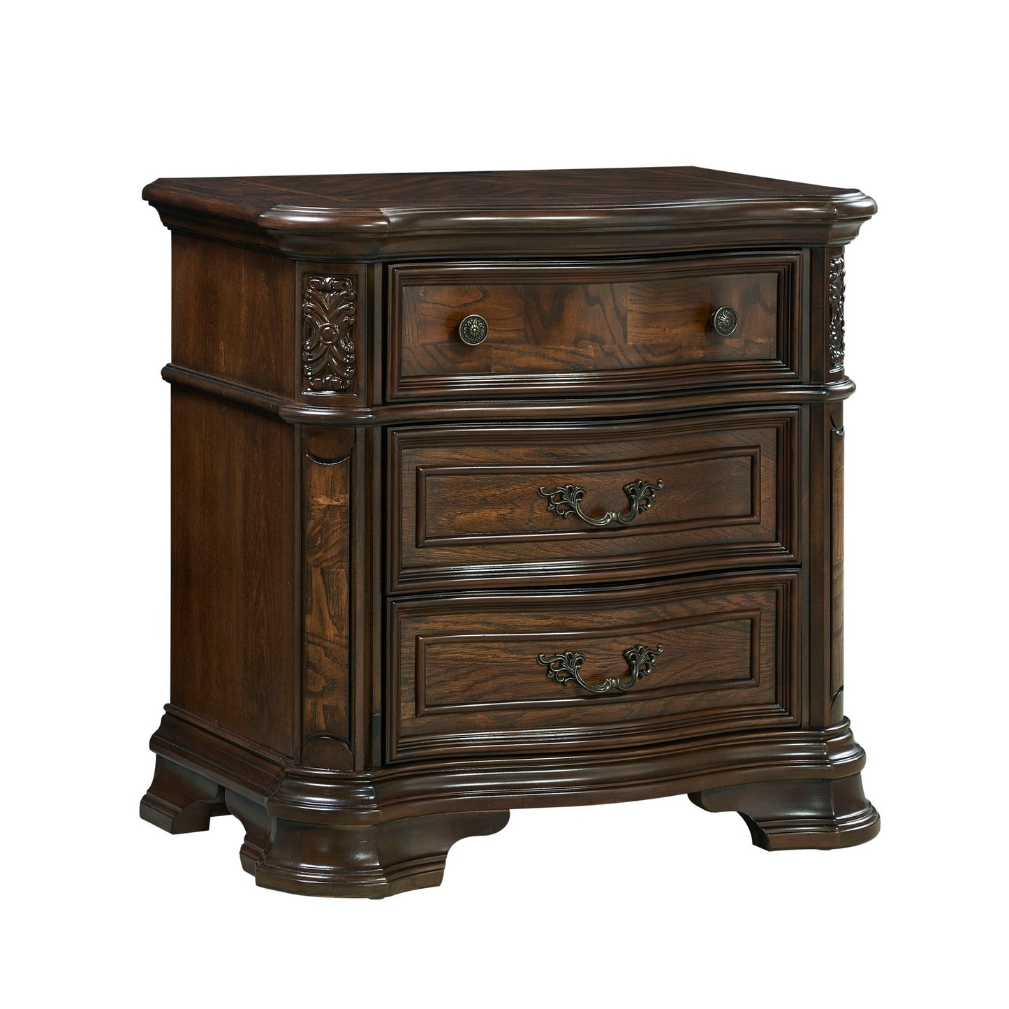 Royale - Nightstand With USB And Power Outlet - Dark Brown - Hornell Furniture Outlet