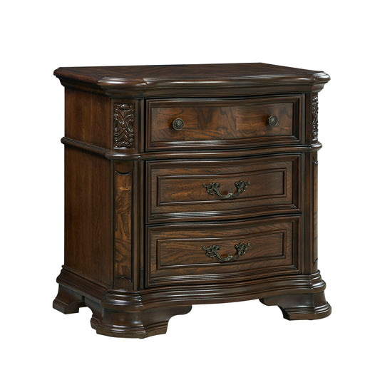 Royale - Nightstand With USB And Power Outlet - Dark Brown - Hornell Furniture Outlet