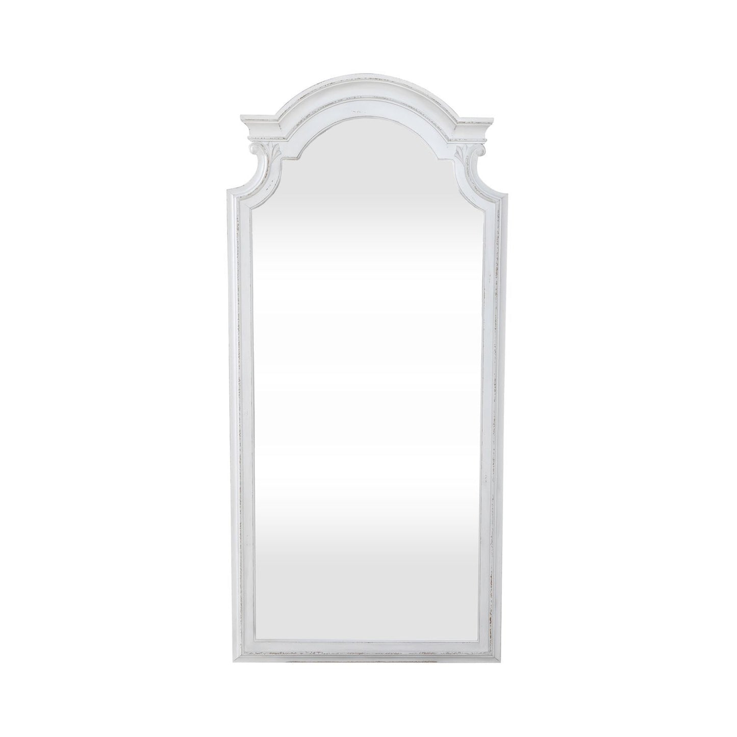 Magnolia Manor - Floor Mirror - White - Hornell Furniture Outlet