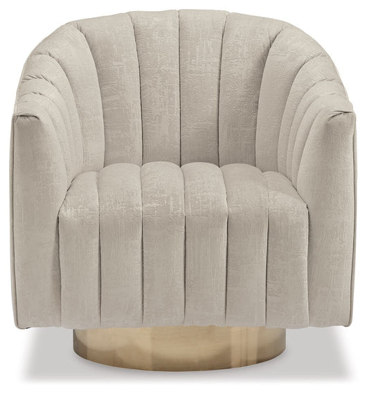 Penzlin - Swivel Accent Chair - Pearl - Hornell Furniture Outlet