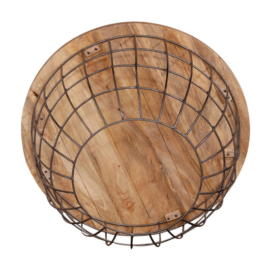 Akins - Nesting Caged Accent Tables - Light Brown - Hornell Furniture Outlet