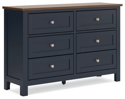 Landocken - Brown / Blue - Dresser - Hornell Furniture Outlet