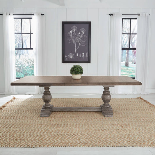 River Place - Trestle Table - Gray - Hornell Furniture Outlet