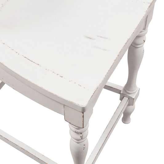 Magnolia Manor - Spindle Back Counter Chair - White - Hornell Furniture Outlet
