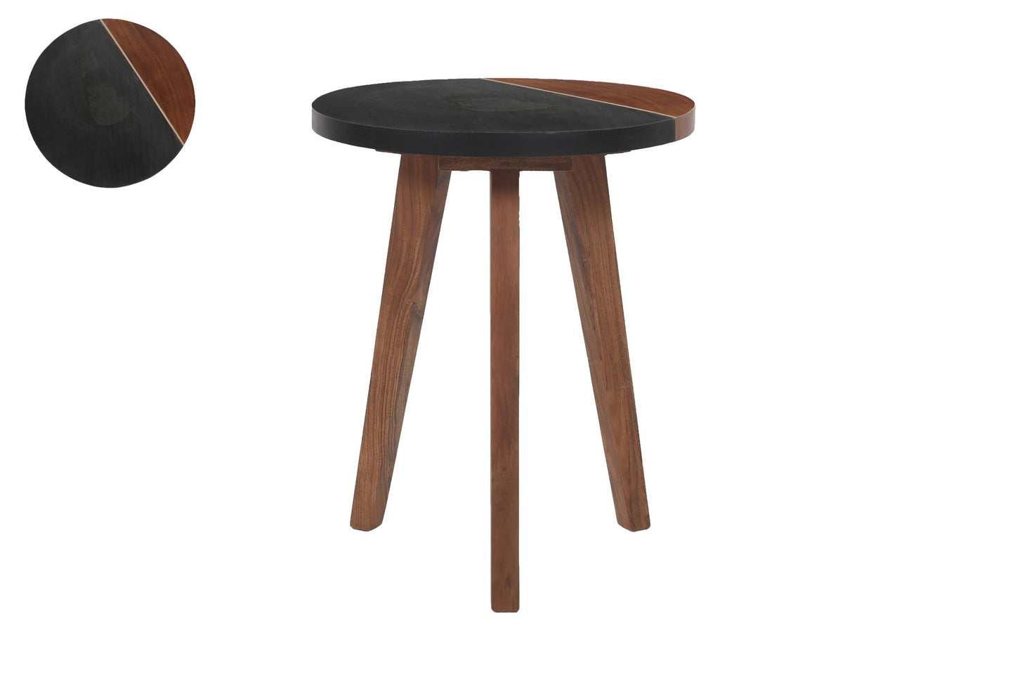 Caspian - Round Accent End Table - Brown - Hornell Furniture Outlet