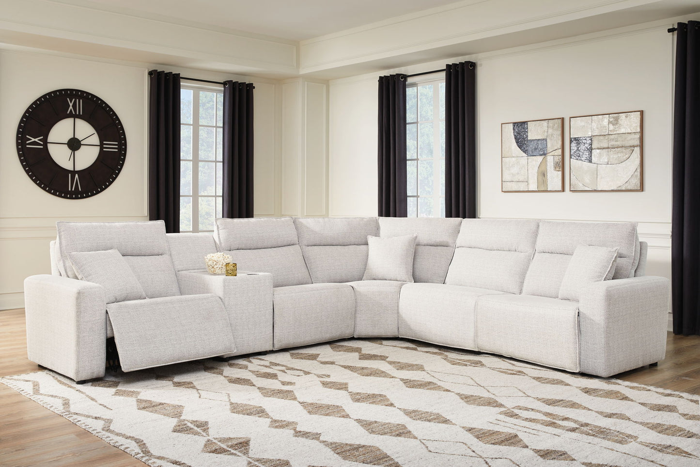 Modmax II - Reclining Sectional - Stone - Hornell Furniture Outlet