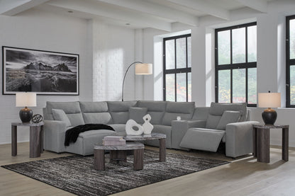 ModMax II - Salt And Pepper - Reclining Sectional - Hornell Furniture Outlet